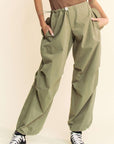 Davi & Dani Drawstring Baggy Pants with Pockets