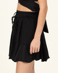 HYFVE Not Your Girl Drawstring Ruffled Mini Skirt