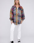 BiBi Loose Fit Buttoned Down Check Shirt Jacket