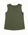 Women Distressed Holes Crew Neck Tank Top