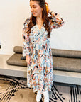 Happy Hour Multi Colored Print Maxi Dress