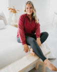 Vonn Half Zip Pullover by Lily and Lottie