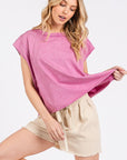 Mittoshop Round Neck Cap Sleeve T-Shirt