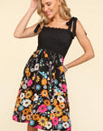 Haptics Smocked Cami Floral Dress