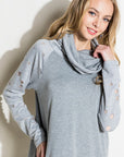 Distressed Terry Mix Tunic