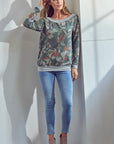 e Luna Wide V-Neck Sweatshirt