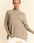 Davi & Dani Turtleneck Long Sleeve Knit Top