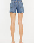 Kancan Distressed High Waist Denim Shorts