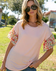 Solid Dizzy Floral Mixed Top - Online Only - My Pampered Life Seattle