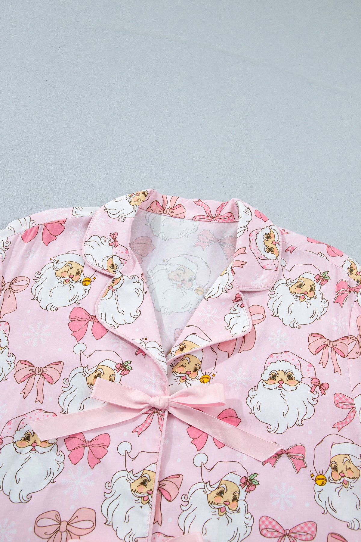 Holly Jolly Pink Santa Pajama Shorts Set