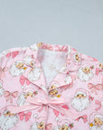 Holly Jolly Pink Santa Pajama Shorts Set