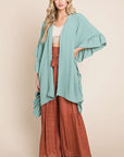 Jade By Jane Wide Sleeve Ruffle Kimono