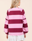 Mittoshop Striped Snap Shoulder Long Sleeve T-Shirt