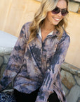 e Luna Plus Tie Dye Button Down Shirts