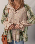 Floral Patchwork Ruffle Shacket | Cottagecore Layering