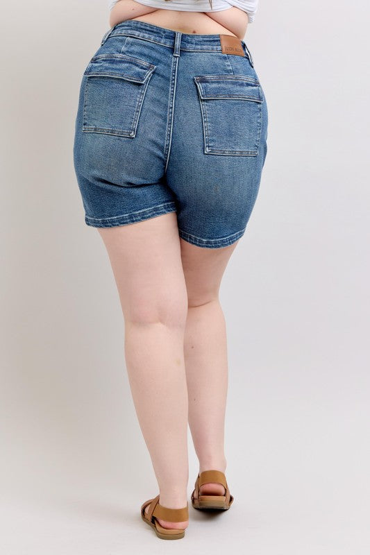 Judy Blue Full Size High Rise Denim Shorts Plus Size