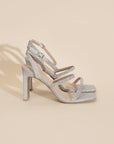 Silver Rhinestone Heels