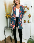 e Luna Floral Long Sleeve Cardigan