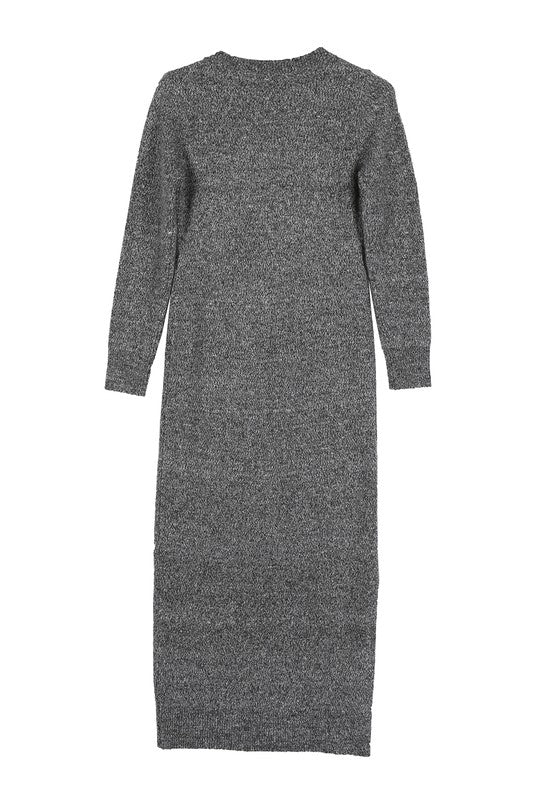 V-Neck Sweater Maxi Dress - Online Only