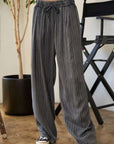 Davi & Dani Stripe Button Down Shirt and Long Pants Set