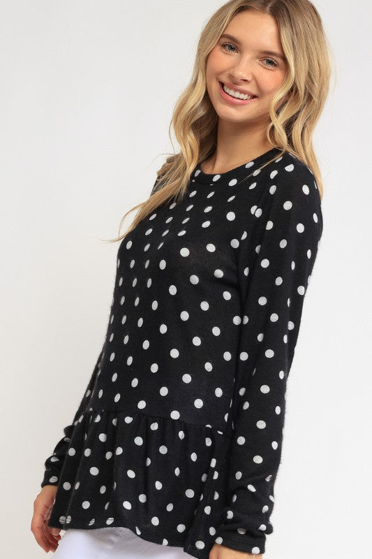 e Luna Polka Dot Tunic Top