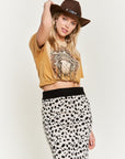 PLUS Jade By Jane Animal Print Sweater Skirt