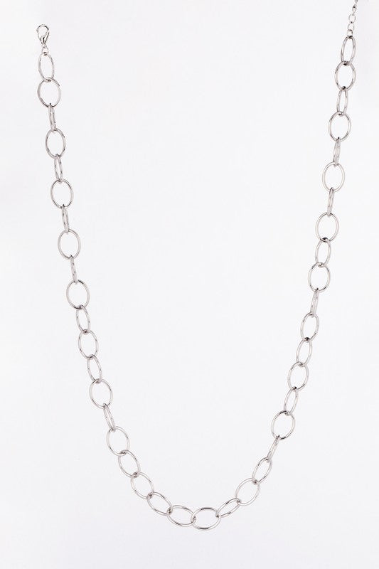 Lilou Chain bracelet and necklace set - silver