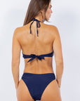 One Piece Bathing Suit Open Top with Cut Out Waist