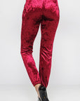 e Luna Solid Ice Velvet Joggers