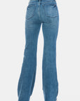 Judy Blue Full Size Tummy Control Cut Hem Flare Jeans