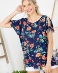 e Luna Floral Boxy Top