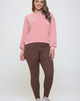 Yelete Full Size Fleece Lined High Waisted Leggings