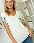 e Luna PLUS Multi Stripe Boxy Top