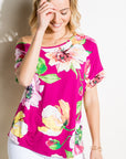 e Luna Floral One Shoulder Boxy Top