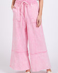 SAGE + FIG Mineral Washed Terry Wide Leg Pants