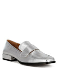 Jongs Metallic Penny Loafers