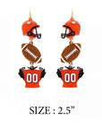 Sports Ball Uniform Acrylic Drop Hook Earrings - Online Only