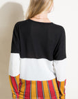 e Luna Brushed Hacci Striped Casual Top