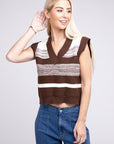 Striped Pattern Sweater Vest