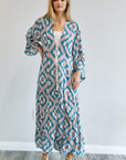 Davi & Dani Printed Long Sleeve Loose Kimono - Online Only