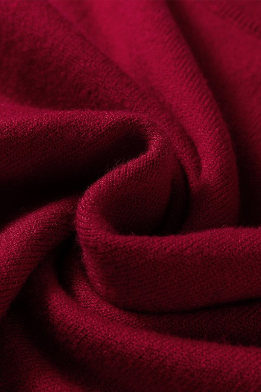 Solid Crewneck Cap Sleeve Knit Sweater