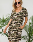 e Luna PLUS Camouflage Shift Dress