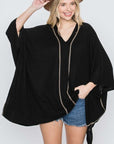 Jade By Jane V-Neck Poncho Top