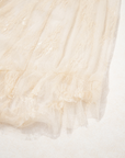Lace Cascading Tiered High Waist Maxi Skirt
