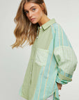 Davi & Dani Plaid Striped Shirt - Online Only