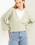 HYFVE Days Together Pointelle Sweater Cardigan