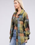 BiBi Loose Fit Buttoned Down Check Shirt Jacket