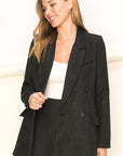 HYFVE Sugarplum Long Sleeve Double Breasted Blazer - Online Only