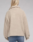 Cozy Sherpa Button-Front Jacket