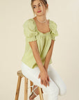 Lilou Smocked Blouse with Puff Sleeve